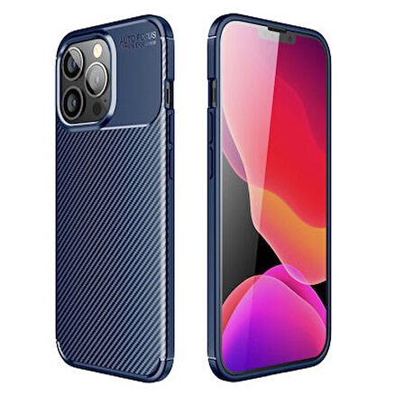 iPhone 13 Pro Kılıf Karbon Desenli Şık Tamia Premium Silikon Kapak