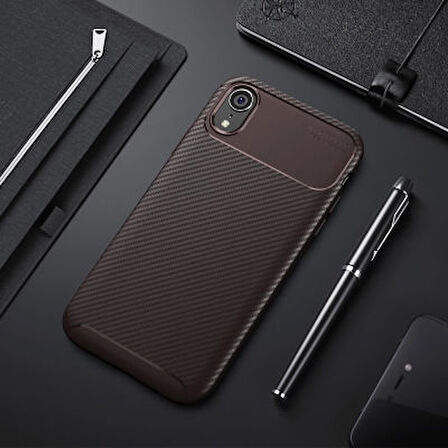 iPhone XR Kılıf Karbon Desenli Şık Tamia Premium Silikon Kapak