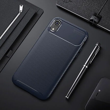 iPhone XR Kılıf Karbon Desenli Şık Tamia Premium Silikon Kapak