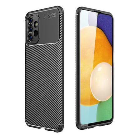 Samsung Galaxy A13 4G Kılıf Karbon Desenli Esnek Yüksek Kaliteli Meteryalden Üretilmiş Silikon Kapak RYC/Negro