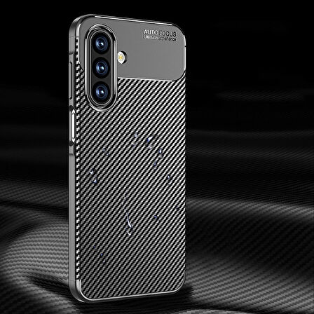 Samsung Galaxy A17 Kılıf Karbon Desenli Şık Tamia Premium Silikon Kapak