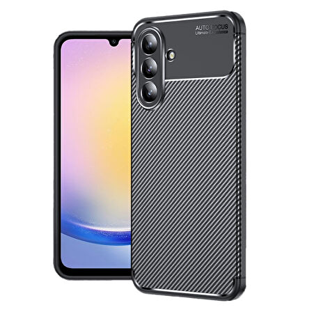 Samsung Galaxy A26 Kılıf Karbon Desenli Şık Tamia Premium Silikon Kapak