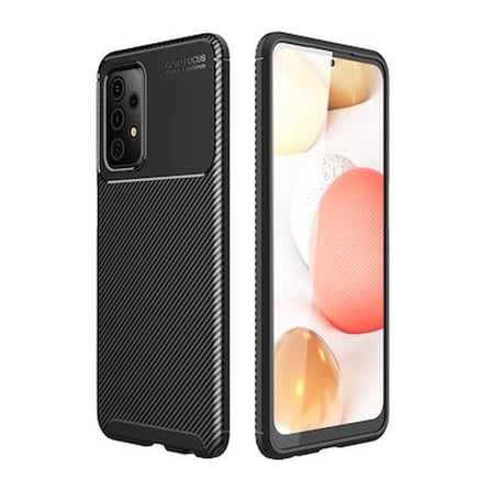 Samsung Galaxy A72 Kılıf Karbon Desenli Şık Negro Premium Silikon Kapak