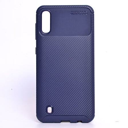 Samsung Galaxy M10 Kılıf Karbon Desenli Şık Negro Premium Silikon Kapak