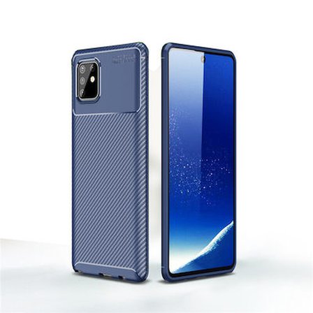 Samsung Galaxy Note 10 Lite Kılıf Karbon Desenli Şık Negro Premium Silikon Kapak