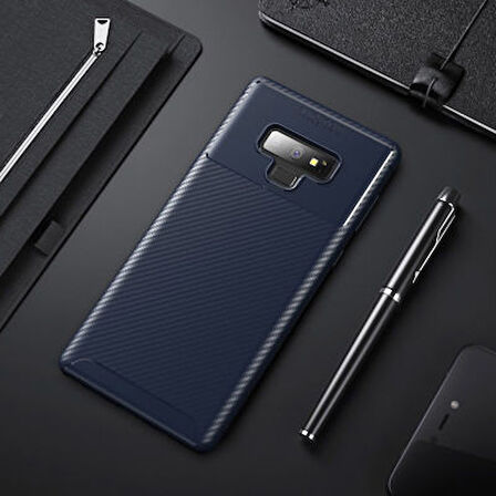 Samsung Galaxy Note 9 Kılıf Karbon Desenli Şık Negro Premium Silikon Kapak