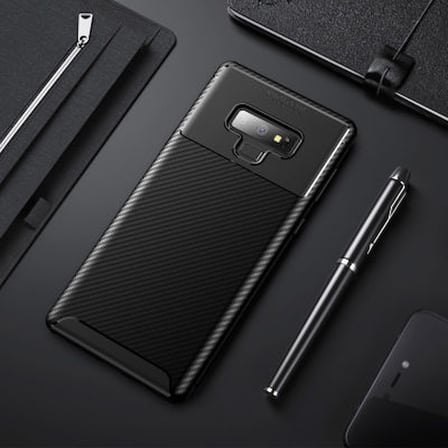 Samsung Galaxy Note 9 Kılıf Karbon Desenli Şık Negro Premium Silikon Kapak