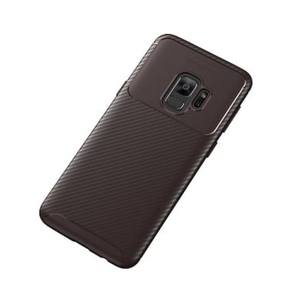 Samsung Galaxy S9 Kılıf Karbon Desenli Esnek Yüksek Kaliteli Meteryalden Üretilmiş Silikon Kapak RYC/Negro