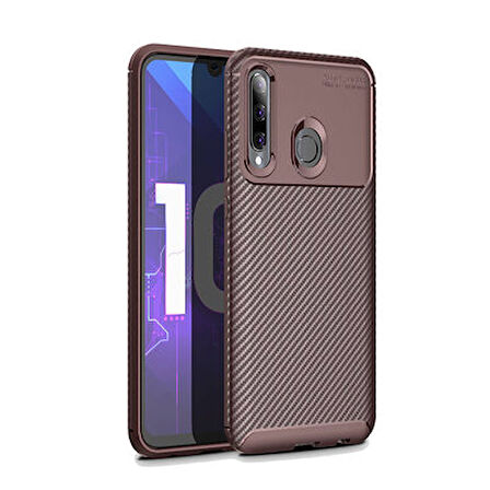 Honor 20 Lite Kılıf Karbon Desenli Şık Negro Premium Silikon Kapak