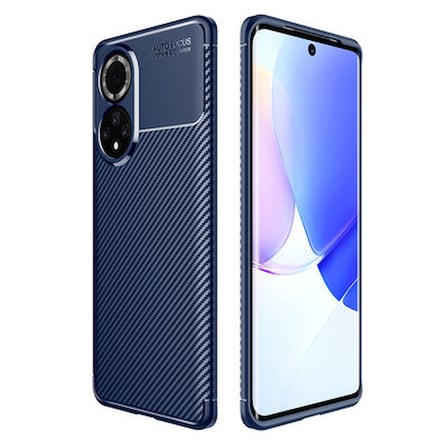 Honor 50 Kılıf Karbon Desenli Esnek Yüksek Kaliteli Meteryalden Üretilmiş Silikon Kapak RYC/Negro
