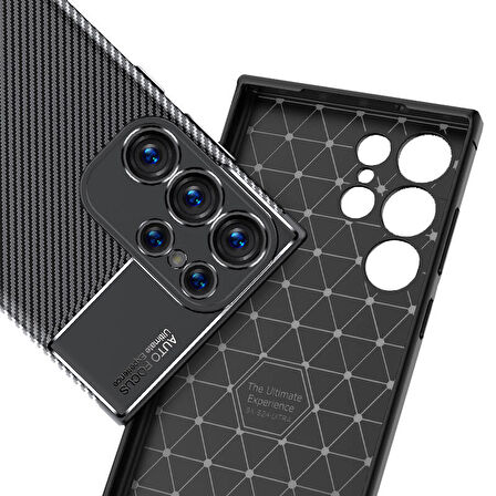 Huawei Mate 10 Lite Kılıf Karbon Desenli Şık Tamia Premium Silikon Kapak