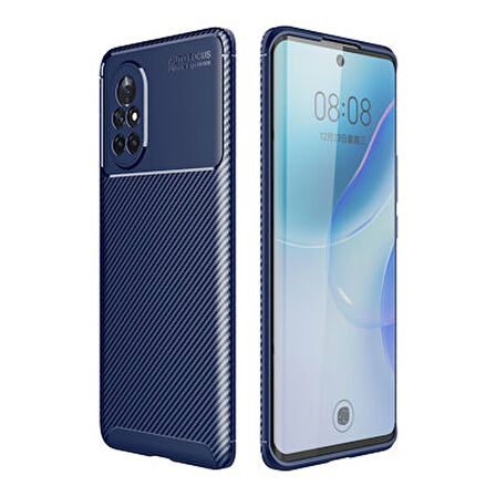 Huawei Nova 8İ Kılıf Karbon Desenli Şık Negro Premium Silikon Kapak