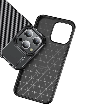 Huawei P Smart 2019 Kılıf Karbon Desenli Şık Negro Premium Silikon Kapak