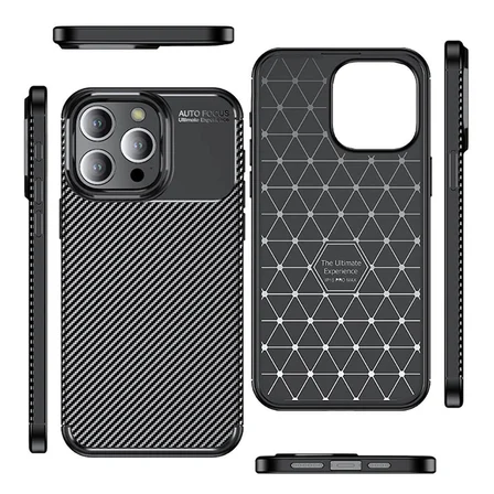 Huawei P Smart 2019 Kılıf Karbon Desenli Şık Negro Premium Silikon Kapak