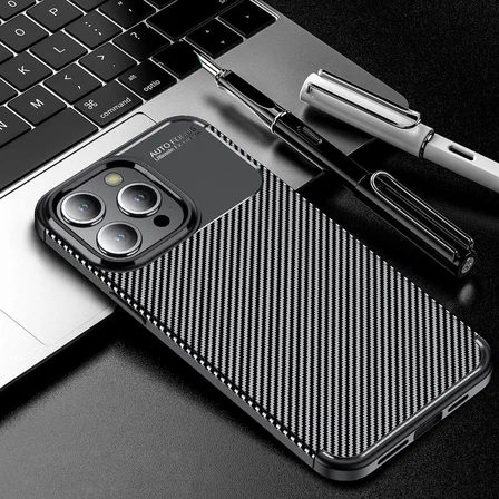 Huawei P Smart 2019 Kılıf Karbon Desenli Şık Negro Premium Silikon Kapak
