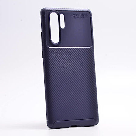 Huawei P30 Pro Kılıf Karbon Desenli Esnek Yüksek Kaliteli Meteryalden Üretilmiş Silikon Kapak RYC/Negro