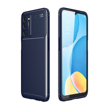 Oppo A55 5G Kılıf Karbon Desenli Şık Negro Premium Silikon Kapak