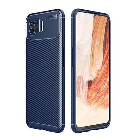 Oppo A73 Kılıf Karbon Desenli Esnek Yüksek Kaliteli Meteryalden Üretilmiş Silikon Kapak RYC/Negro