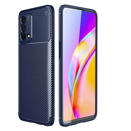 Oppo A74 4G Kılıf Karbon Desenli Şık Negro Premium Silikon Kapak