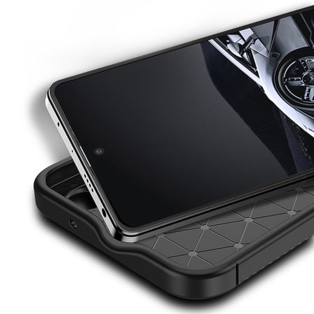 Oppo Reno 3 Pro 5G Kılıf Karbon Desenli Esnek Yüksek Kaliteli Meteryalden Üretilmiş Silikon Kapak RYC/Negro