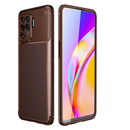 Oppo Reno 5 Lite Kılıf Karbon Desenli Şık Negro Premium Silikon Kapak