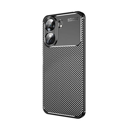 Poco C65 Kılıf Karbon Desenli Şık Negro Premium Silikon Kapak