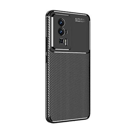 Poco F5 Pro Kılıf Karbon Desenli Şık Negro Premium Silikon Kapak