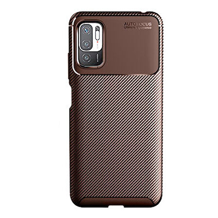 Poco M3 Pro Kılıf Karbon Desenli Esnek Yüksek Kaliteli Meteryalden Üretilmiş Silikon Kapak RYC/Negro