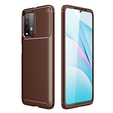 Poco M3 Kılıf Karbon Desenli Şık Negro Premium Silikon Kapak