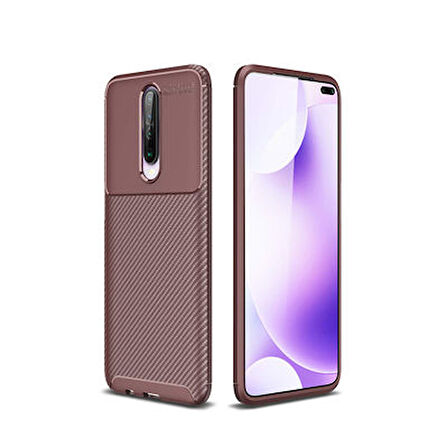 Poco X2 Kılıf Karbon Desenli Şık Tamia Premium Silikon Kapak