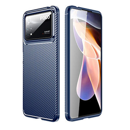 Poco X4 Pro 5G Kılıf Karbon Desenli Şık Negro Premium Silikon Kapak