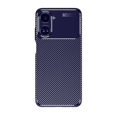 Realme 10 4G Kılıf Karbon Desenli Esnek Yüksek Kaliteli Meteryalden Üretilmiş Silikon Kapak RYC/Negro