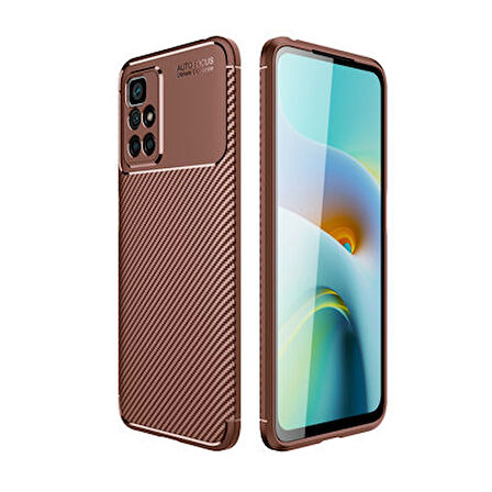 Redmi 10 Kılıf Karbon Desenli Şık Tamia Premium Silikon Kapak