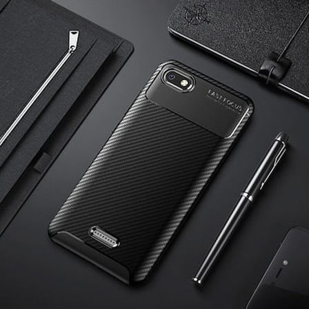 Redmi 6A Kılıf Karbon Desenli Şık Tamia Premium Silikon Kapak