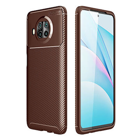 Redmi Note 9 Pro 5G Kılıf Karbon Desenli Esnek Yüksek Kaliteli Meteryalden Üretilmiş Silikon Kapak RYC/Negro