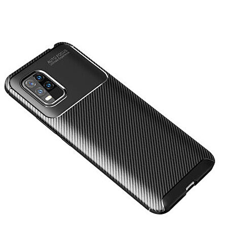 Xiaomi Mi 10 Lite Kılıf Karbon Desenli Şık Tamia Premium Silikon Kapak