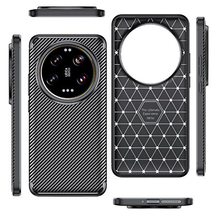 Xiaomi Mi 15 Ultra Kılıf Karbon Desenli Şık Tamia Premium Silikon Kapak