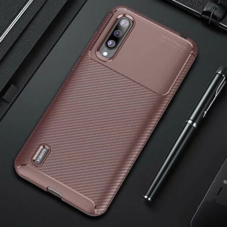 Xiaomi Mi 9 Lite Kılıf Karbon Desenli Şık Negro Premium Silikon Kapak
