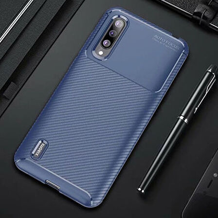 Xiaomi Mi 9 Lite Kılıf Karbon Desenli Şık Tamia Premium Silikon Kapak