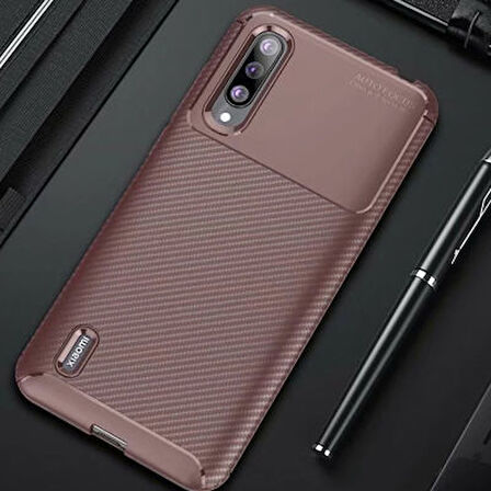 Xiaomi Mi A3 Kılıf Karbon Desenli Şık Tamia Premium Silikon Kapak