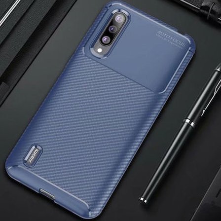 Xiaomi Mi A3 Kılıf Karbon Desenli Şık Tamia Premium Silikon Kapak