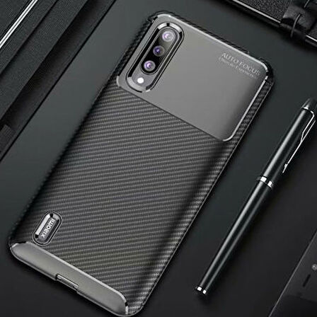 Xiaomi Mi A3 Kılıf Karbon Desenli Şık Tamia Premium Silikon Kapak