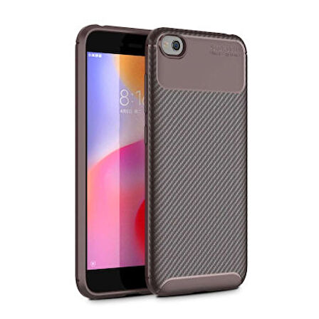 Xiaomi Mi Play Kılıf Karbon Desenli Şık Tamia Premium Silikon Kapak