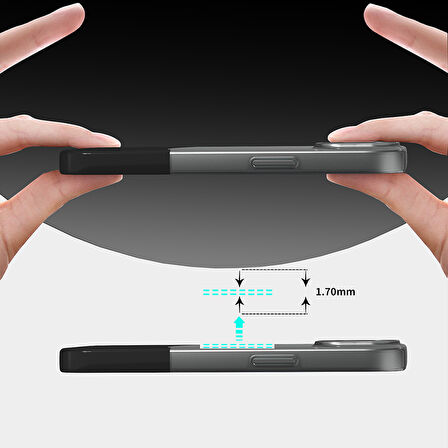 İphone 13 Ultra İnce Yapılı Çift Renkli Duble Magsafe Sert Silikon Kapak