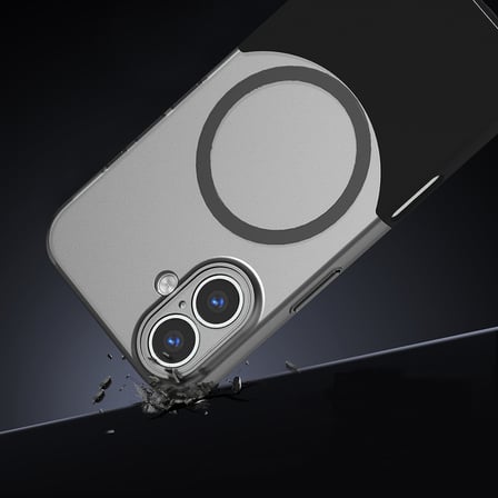 İphone 16 Ultra İnce Yapılı Çift Renkli Duble Magsafe Sert Silikon Kapak