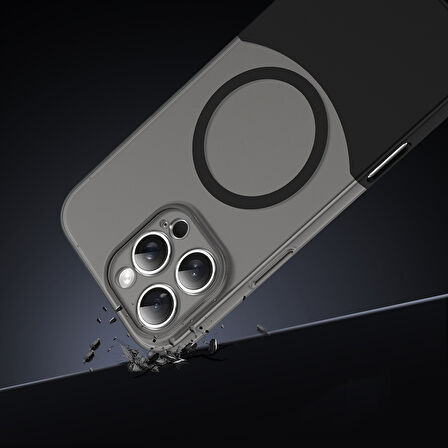 İphone 16 Pro Max Ultra İnce Yapılı Çift Renkli Duble Magsafe Sert Silikon Kapak