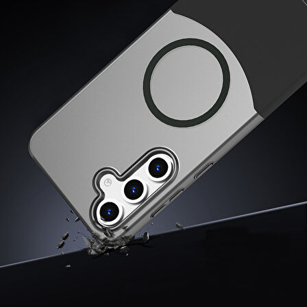 Galaxy S24 FE Ultra İnce Yapılı 2 Parçalı Forta Magsafe Sert Silikon Kapak