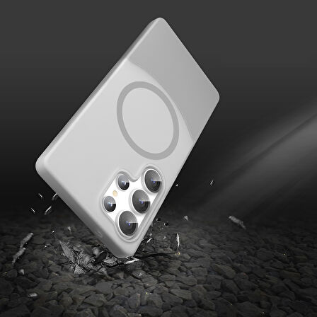 Galaxy S24 Ultra Ultra İnce Yapılı 2 Parçalı Forta Magsafe Sert Silikon Kapak