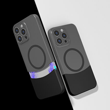 İphone 15 Pro Ultra İnce Yapılı 2 Parçalı Forta Magsafe Sert Silikon Kapak