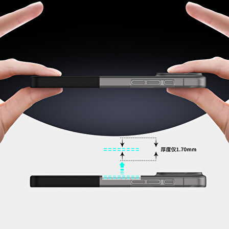 İphone 16 Pro Max Ultra İnce Yapılı 2 Parçalı Forta Magsafe Sert Silikon Kapak